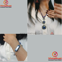 Load image into Gallery viewer, Lapis Lazuli Stone Jewelry Necklace with Lapis Bracelet