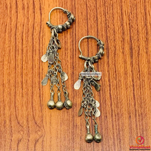 Load image into Gallery viewer, Long Dangle Boho Earrings With Dangling Tassels