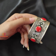 Load image into Gallery viewer, Antique Tribal Red Stone Handcuffs