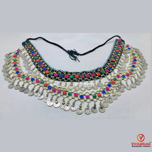 Load image into Gallery viewer, Tribal Belly Dance Belt With Multicolor Glass Stones