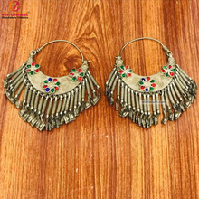 Load image into Gallery viewer, Tribal Antique Silver Earrings