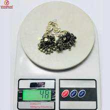Load image into Gallery viewer, Antique Silver Dangle Jhumka Earrings