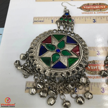 Load image into Gallery viewer, Vintage Style Silver Tribal Earrings