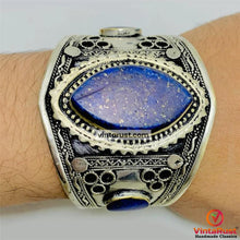 Load image into Gallery viewer, Tribal Adjustable Lapis Lazuli Stone Bracelet