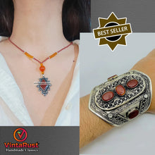 Load image into Gallery viewer, Bohemian Stone Jewelry Cuff Bracelet with Necklace