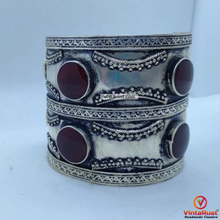 Load image into Gallery viewer, Kuchi Big Tribal Stones Cuff Bracelet