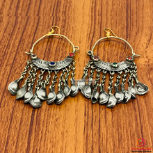 Load image into Gallery viewer, Vintage Silver Kuchi Earrings With Long Tassels