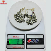 Load image into Gallery viewer, Vintage Silver Kuchi Earrings With Long Tassels