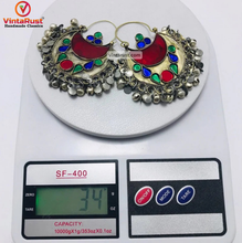 Load image into Gallery viewer, Tribal Kuchi Multicolor Bali Boho Earrings