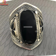 Load image into Gallery viewer, Handmade Big Stone Boho Cuff Bracelet