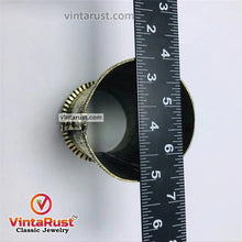 Load image into Gallery viewer, Antique Afghan Cuff Bracelet With Blue Glass Stones