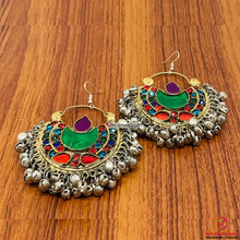 Load image into Gallery viewer, Antique Kuchi Earrings with Dangling Bells