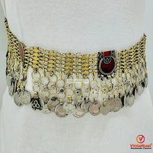 Load image into Gallery viewer, Vintage Belly Dance Belt With Dangling Coins