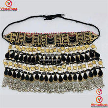 Load image into Gallery viewer, Black Kuchi Choker Afghan Necklace