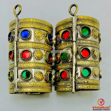 Load image into Gallery viewer, Vintage Bohemian Style Glass Stones Cuff Bracelet