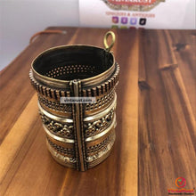 Load image into Gallery viewer, Handmade Golden Vintage Handcuff Bracelet