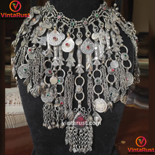 Load image into Gallery viewer, Vintage Kuchi Oversized Tribal Bib Necklace