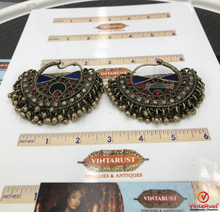Load image into Gallery viewer, Kuchi Vintage Earrings, Boho Earrings, Hoop Earrings