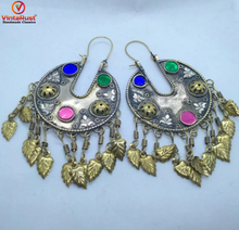 Load image into Gallery viewer, Handmade Kuchi Tribal Hoop Earrings
