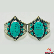 Load image into Gallery viewer, Handmade Silvered Metal Patterned Cuff Bracelet