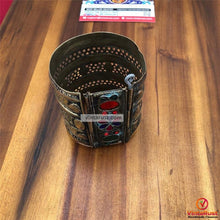 Load image into Gallery viewer, Tribal Vintage Glass Stone Boho Handcuff Bracelet