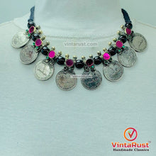 Load image into Gallery viewer, Vintage Coins Antique With Glass Stones jewelry set