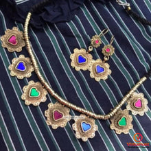Load image into Gallery viewer, Tribal Antique Necklace and earrings Jewelry Set