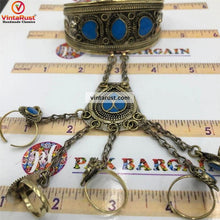 Load image into Gallery viewer, Vintage Boho Slave Bracelet with Chain and Rings