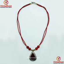 Load image into Gallery viewer, Beaded Chain Handmade Pendant Necklace