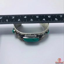 Load image into Gallery viewer, Tribal Kuchi Handcuff Bracelet With Stones and Beads