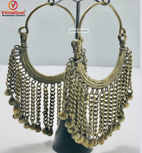 Load image into Gallery viewer, Handmade Vintage Bells Drop Earrings