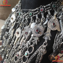 Load image into Gallery viewer, Vintage Kuchi Oversized Tribal Bib Necklace