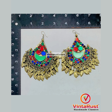 Load image into Gallery viewer, Multicolor Handmade Big Oversized Kuchi Earrings