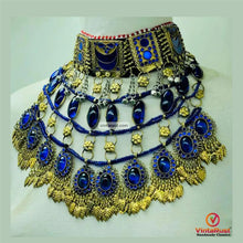 Load image into Gallery viewer, Handmade Blue Choker Necklace