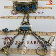 Load image into Gallery viewer, Vintage Boho Slave Bracelet with Chain and Rings