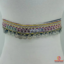 Load image into Gallery viewer, Vintage Coins Belt With Beaded Work and Laces