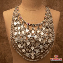 Load image into Gallery viewer, Silver Gypsy Necklace With Multilayers Chain and Tassels
