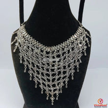 Load image into Gallery viewer, Silver Jewelry Set- Choker Necklace With Earrings