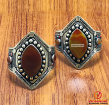 Load image into Gallery viewer, Vintage Boho Style Carnelian Stones Cuff Bracelet