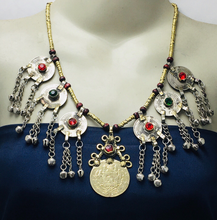 Load image into Gallery viewer, Ethnic Tribal Necklace With Vintage Coins