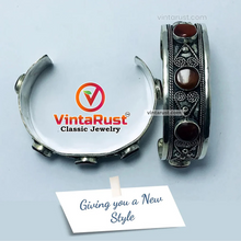 Load image into Gallery viewer, Handmade Tribal Statement Stones Bracelet