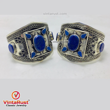 Load image into Gallery viewer, Handmade Boho Cuff Bracelet inlaid With Stones