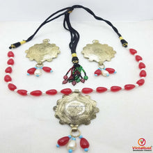 Load image into Gallery viewer, Tribal Bohemian Red and White Beaded Jewelry Set