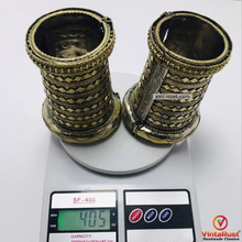 Load image into Gallery viewer, Tribal Golden Massive Handcuff Hinged Bracelet