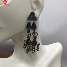 Load image into Gallery viewer, Antique Dangle Mirror Earrings