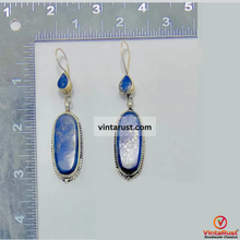 Load image into Gallery viewer, Lapis Lazuli Long Dangle Statement Earrings