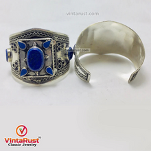 Load image into Gallery viewer, Handmade Boho Cuff Bracelet inlaid With Stones