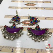 Load image into Gallery viewer, Tribal Antique Dangle Multicolor Earrings