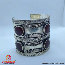 Load image into Gallery viewer, Kuchi Big Tribal Stones Cuff Bracelet