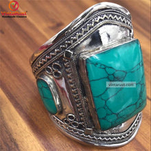 Load image into Gallery viewer, Vintage Boho Cuff With Big Stone Bracelet
